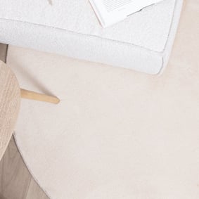 Rond wasbaar vloerkleed - Vivid Beige  - product