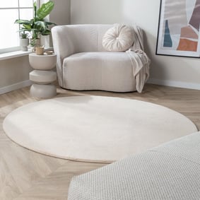 Rond wasbaar vloerkleed - Vivid Beige 