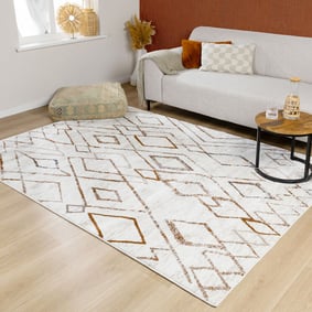 Hoogpolig vloerkleed - Blend Diamond Terra