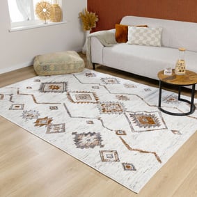 Hoogpolig vloerkleed - Blend Aztec Terra