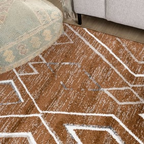 Berber vloerkleed - Blend Diamond Roestbruin - product