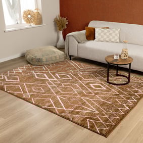 Berber vloerkleed - Blend Diamond Roestbruin