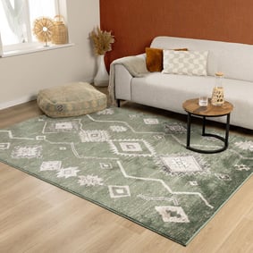 Berber vloerkleed - Blend Aztec Groen