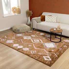 Berber vloerkleed - Blend Aztec Roestbruin