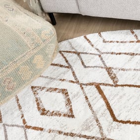 Rond Berber vloerkleed - Blend Diamond Terra - product