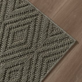 Loper vloerkleed - Hidde 3D Diamond Groen - product