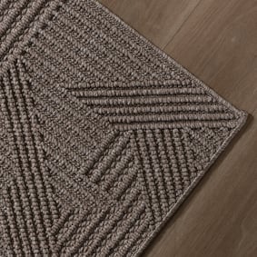 Loper vloerkleed - Hidde 3D Maze Taupe  - product