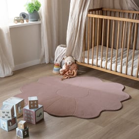 Kindervloerkleed Rond - Coco Bloem Roze