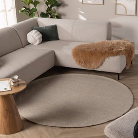Rond wollen vloerkleed - Bliss Creme/Wit