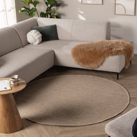 Rond wollen vloerkleed - Bliss Beige/Bruin