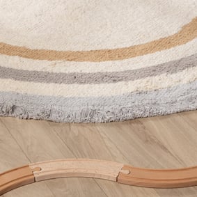 Ovaal wasbaar kindervloerkleed - Milo Grijs - product