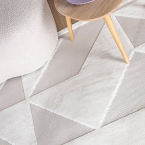 Japandi vloerkleed - Everly 3D Prism Wit - product