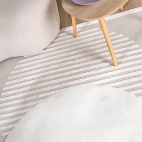 Japandi vloerkleed - Everly 3D Orbit Wit - product