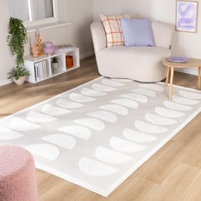 Japandi vloerkleed - Everly 3D Eclipse Wit