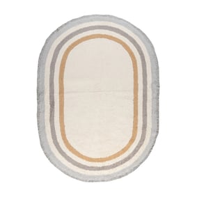 Ovaal wasbaar kindervloerkleed - Milo Grijs - product