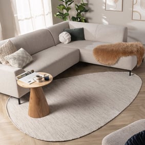 Organisch vloerkleed - Bliss Beige Gemeleerd