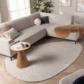 Organisch vloerkleed - Bliss Beige Gemeleerd