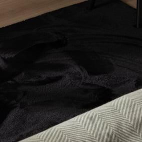 Zacht laagpolige Loper - Cozy Zwart - product