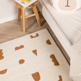 Vloerkleed kinderkamer - Lux Geo Wit/Terra - product
