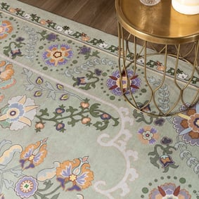 Vintage vloerkleed - Bibi Medaillon Mintgroen - product