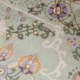 Rond vintage vloerkleed - Bibi Medaillon Mintgroen - product