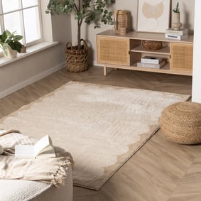 Wasbaar vloerkleed - Myrre Beige/Wit 