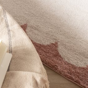 Wasbaar vloerkleed - Myrre Roze/Wit  - product