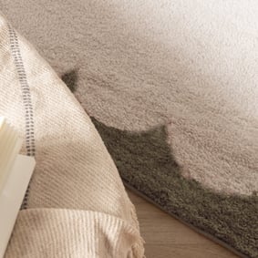 Wasbaar vloerkleed - Myrre Groen/Wit  - product