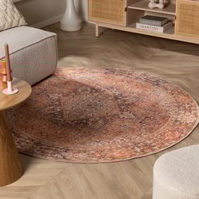 Rond vintage tapijt - Liva Kashan Terra