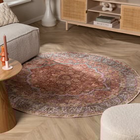 Rond vintage tapijt - Liva Mandala Terra