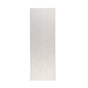 Loper vloerkleed - Hidde 3D Lines Wit - sfeer