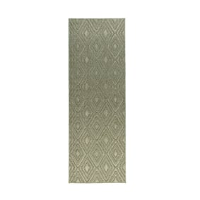 Loper vloerkleed - Hidde 3D Diamond Groen - product