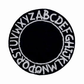 Rond vloerkleed kinderkamer - Bodhi Zwart - product