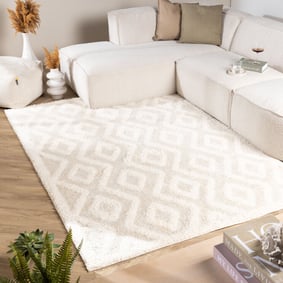 Scandinavisch vloerkleed - Lova Diamond Crème