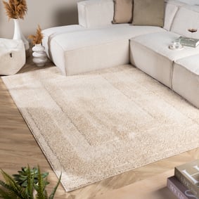 Scandinavisch vloerkleed - Lova Border Beige
