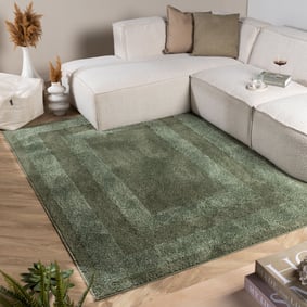 Scandinavisch vloerkleed - Lova Border Groen 