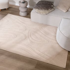 Scandinavisch vloerkleed - Charm Shapes Beige
