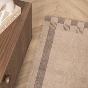 Wollen vloerkleed - Valencia Border Taupe/Grijs - product