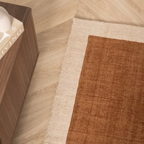Wollen vloerkleed - Valencia Border Terra/Creme - product