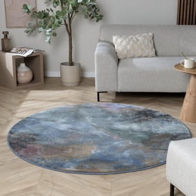 Rond vloerkleed industrieel - Raphael Multicolor