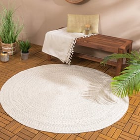 Rond binnen- & buitenkleed - Bali Wit