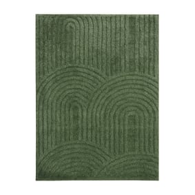 Scandinavisch vloerkleed - Lova Arches Groen - sfeer