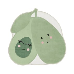 Wasbaar kindervloerkleed - Berry Avocado Groen - product
