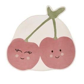 Wasbaar kindervloerkleed - Berry Kersen Rood - sfeer
