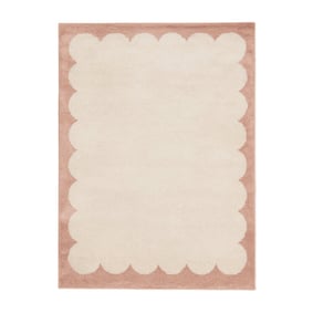 Wasbaar vloerkleed - Myrre Roze/Wit  - product