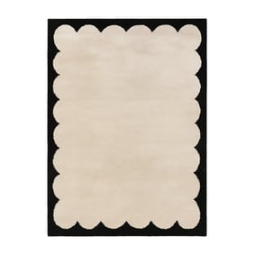 Wasbaar vloerkleed - Myrre Zwart/Wit  - product