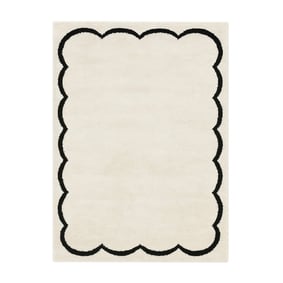 Wasbaar vloerkleed - Myrre Wit/Zwart  - product