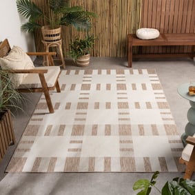 Geometrisch buitenkleed - Faro Tiles Beige 