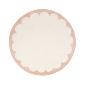 Rond wasbaar vloerkleed - Myrre Roze/Wit - sfeer