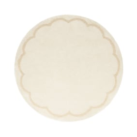 Rond wasbaar vloerkleed - Myrre Wit/Beige - product